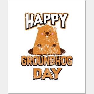 Happy Groundhog Day Posters and Art